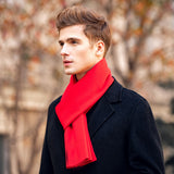 Men's Solid-color Wool Knitted Scarf